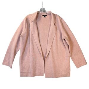 J Crew Open Wool Blend Pink Cardigan Womens Size Medium